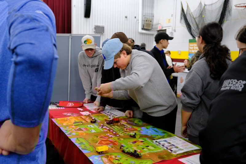 Students participating in career fair