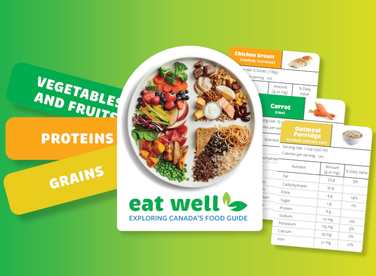 Eat Well kit box opened with materials inside
